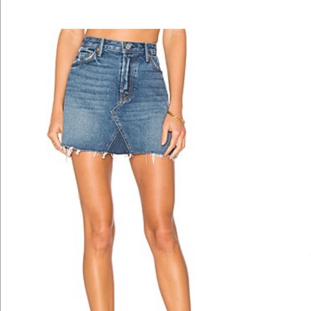GRLFRND Denim Aline mini skirt